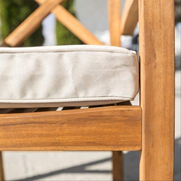 Walker Edison Delray 6 Piece Acacia Wood Outdoor Dining Set