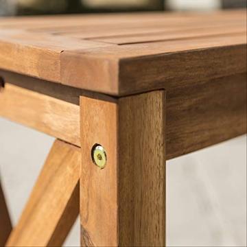 Walker Edison Delray 6 Piece Acacia Wood Outdoor Dining Set