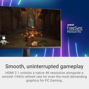 Dell G3223Q Gaming Monitor - 32-Inch 4K Ultra UHD (3840x2160), 144Hz 1Ms Display, AMD FreeSync+NVIDI...