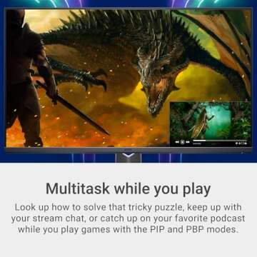 Dell G3223Q Gaming Monitor - 32-Inch 4K Ultra UHD (3840x2160), 144Hz 1Ms Display, AMD FreeSync+NVIDIA G-SYNC Compatible, Height/Swivel/Tilt Adjustability, 3Yr Advanced Exchange - Black