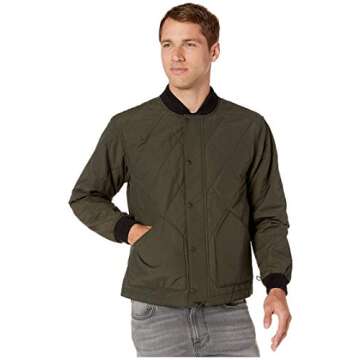 Filson Mens Quilted Pack Jacket Dark Otter Green (X-Large)