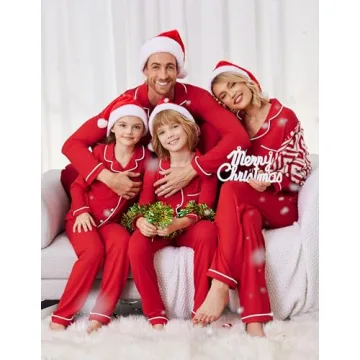 Ekouaer Christmas Family Matching Pajamas - Size M