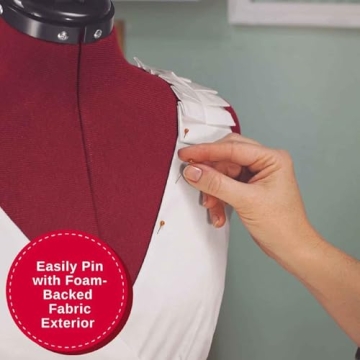 SINGER Adjustable Red Dress Form for Sizes 4-10