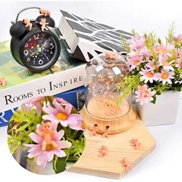 Golden Pearl Mini Plastic Babies for Baby Shower Fun