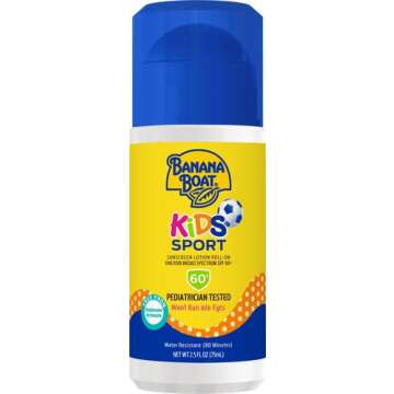 Banana Boat Kids Sport Sunscreen Roll On Lotion SPF 60, 2.5oz | Travel Size Sunscreen for Kids, Kids...