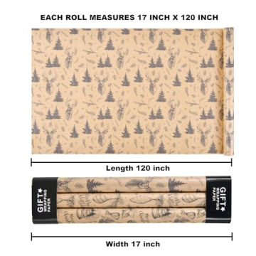 Vintage Christmas Wrapping Paper Rolls - Eco-Friendly Gift Wrap