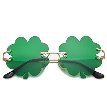 Hycredi St. Patrick’s Day Irish Shamrock Sunglasses for Celebrations