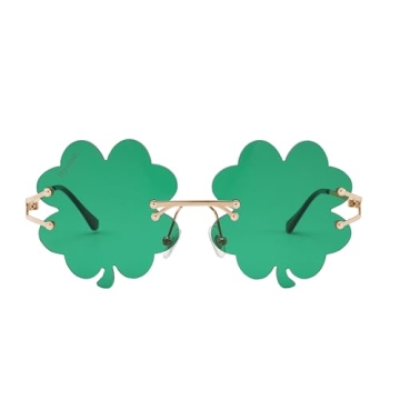 Vibrant St. Patrick's Day Shamrock Sunglasses for All Ages