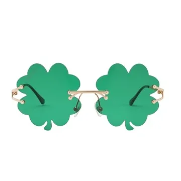 Vibrant St. Patrick's Day Shamrock Sunglasses for All Ages