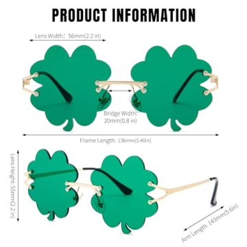 Vibrant St. Patrick's Day Shamrock Sunglasses for All Ages