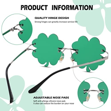 Vibrant St. Patrick's Day Shamrock Sunglasses for All Ages