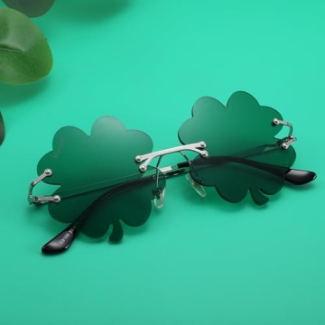 Vibrant St. Patrick's Day Shamrock Sunglasses for All Ages