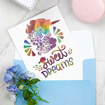 GIRAFVINYL Rose Gold Holographic Vinyl Permanent, Rose Gold Permanent Vinyl 6 Sheets Rose Pink Adhesive Vinyl for DIY Cup, Home, Car Christmas Decorations, 12" x 12"