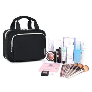 Narwey Travel Toiletry Bag with Hanging Hook & Compartments