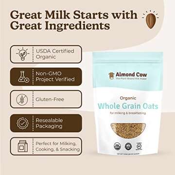 Almond Cow Whole Grain Oats for Plant-Based Milk