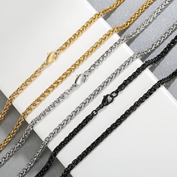Garysiom 3 Pcs Chain Necklace Set for Men Gift