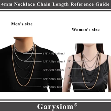 Garysiom 3 Pcs Chain Necklace Set for Men Gift
