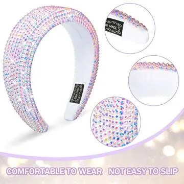 Chuangdi Diamond Crystal Beaded Headband Set for Women