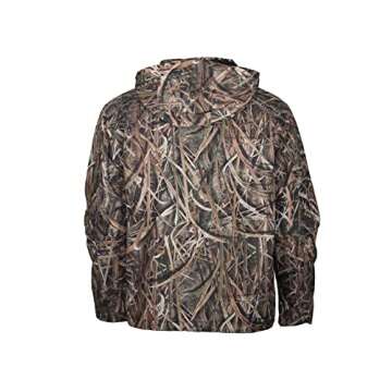 Gamehide Mid Weight Slough Creek Waterproof Waterfowl Hunting Jacket (Mossy Oak Shadow Grass Blades, X-Large)