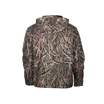 Gamehide Mid Weight Slough Creek Waterproof Waterfowl Hunting Jacket (Mossy Oak Shadow Grass Blades, X-Large)