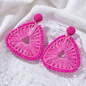 Stylish Handmade Raffia Earrings for Summer Adventures