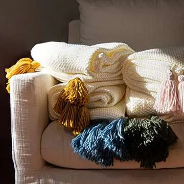 Best Home Fashion Knit Throw - Cozy & Stylish Design