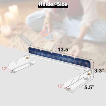 Beautyflier Tarot Card Holder Stand, Tarot Deck Display Stand with Card Holder, Acrylic Display Stand for Displaying Your Daily Affirmation Cards, Tarot Reading & Witchy Decoration Gift (Stand Only)