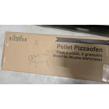 BIG HORN OUTDOORS Portable Pellet Pizza Oven Silver