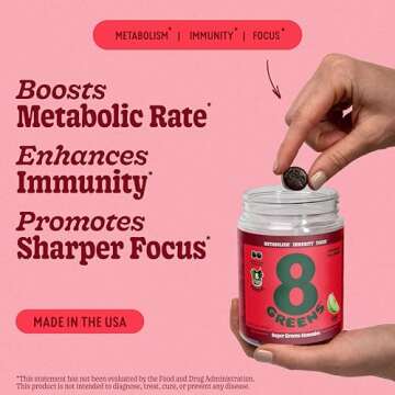 8Greens Supergreens Gummies | Delicious Greens for Immunity, Focus & Digestive Health