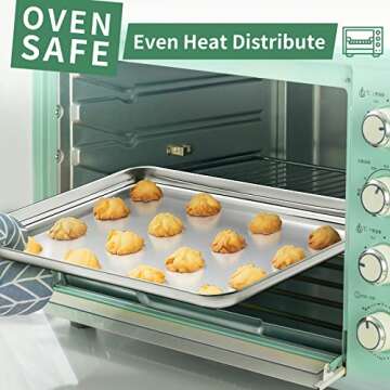 Non-Toxic Stainless Steel Baking Sheets Set of 2