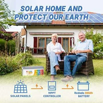 Redodo 12V 300Ah LiFePO4 Lithium Battery, Built-in 200A BMS, Max. 2560W Power Output, 4000-15000 Deep Cycles & 10-Year Lifetime, UL&FCC Certificated, Perfect for Off-grid Solar Home System, RV, etc