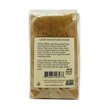 India Tree Light Muscovado Sugar – 1 lb for Gourmet Baking