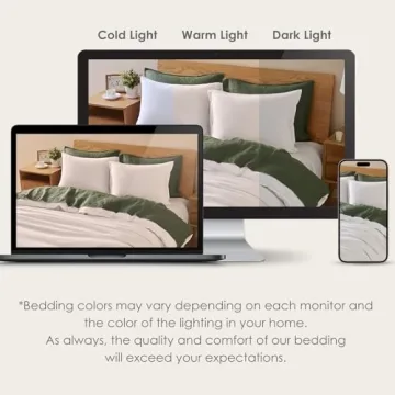 DAPU 100% Linen Duvet Cover Set King Size Soft Breathable