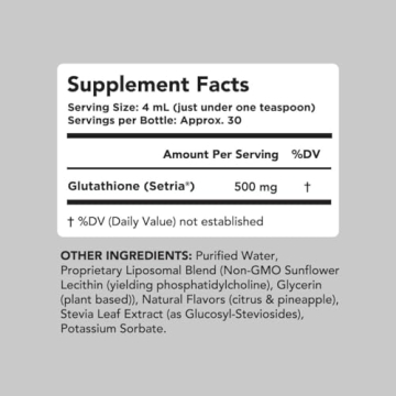 Amandean Liposomal Glutathione Booster for Energy and Immunity