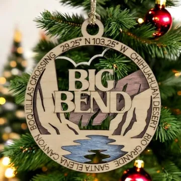 Handcrafted Big Bend National Park 3" Wood Ornament
