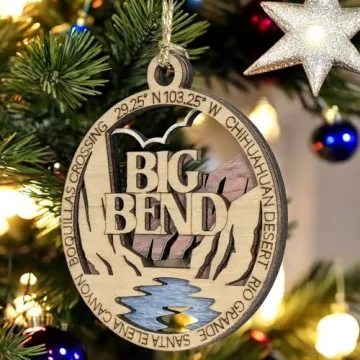 Handcrafted Big Bend National Park 3" Wood Ornament