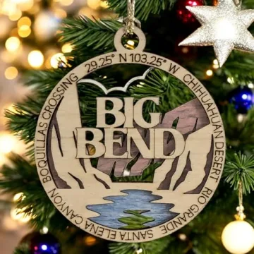 Handcrafted Big Bend National Park 3" Wood Ornament