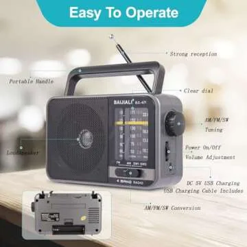 Compact Portable AM/FM Radio - Perfect for All Ages