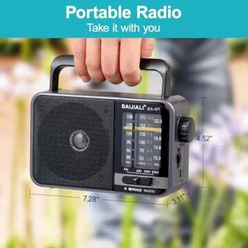 Compact Portable AM/FM Radio - Perfect for All Ages