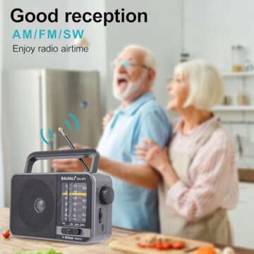 Compact Portable AM/FM Radio - Perfect for All Ages