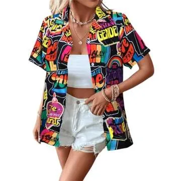 Pride Shirt Women Gay Shirts Hawaii Ally Equality Tee