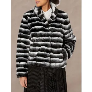 Chic Karl Lagerfeld Faux Chinchilla Women's Jacket