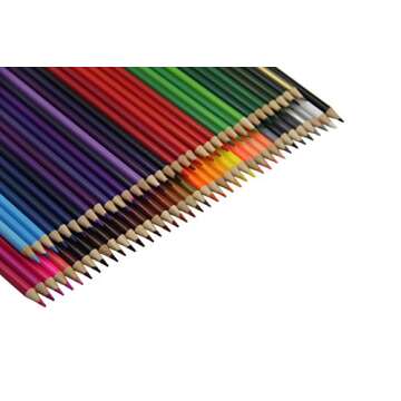 GLTECK Everyday Essentials Premium Colored Pencils - Set of 72 Individual Colors with Roll up Pouch Canvas Pen Bag (72-Color)