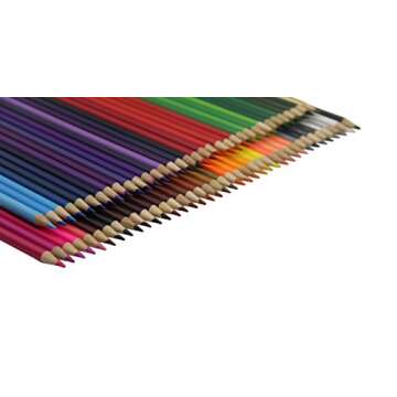 GLTECK Everyday Essentials Premium Colored Pencils - Set of 72 Individual Colors with Roll up Pouch Canvas Pen Bag (72-Color)