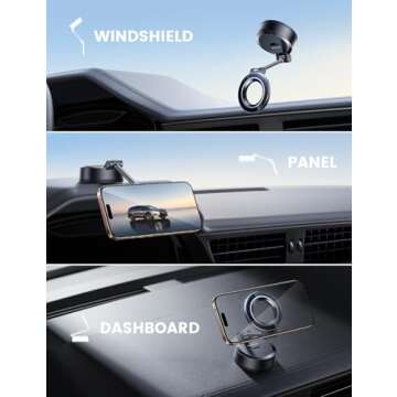 Lamicall for MagSafe Car Mount - 70LBS Powerful Suction Magnetic Phone Holder