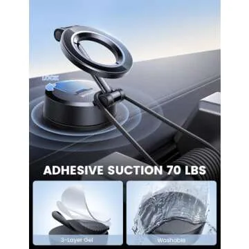 Lamicall MagSafe Car Mount with 70LBS Suction Power