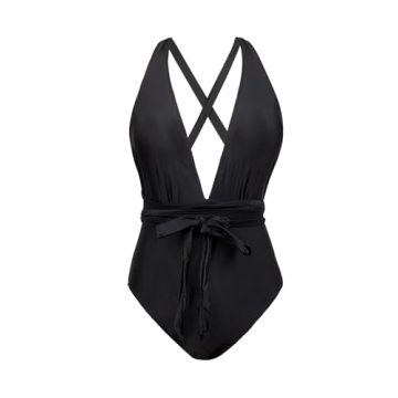CUPSHE Women's Sexy Deep V Neck One Piece Swimsuit