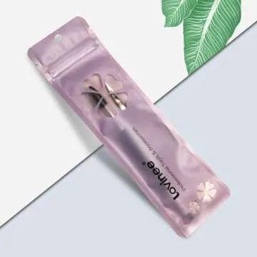 Lovinee Eyebrow Scissors and Eyebrow Brush, Shaping Curved Craft Stainless Steel Scissors for Eyebrow Eyelash Extensions