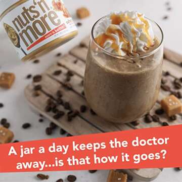 Nuts ‘N More Salted Caramel Peanut Butter Spread - High Protein, Low Carb, Low Sugar, Gluten Free, Non-GMO, All-Natural Nut Butter Snack (15oz Jar)