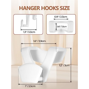 Space Saving Hanger Hooks by HOUSEDAY - 20 Pack
